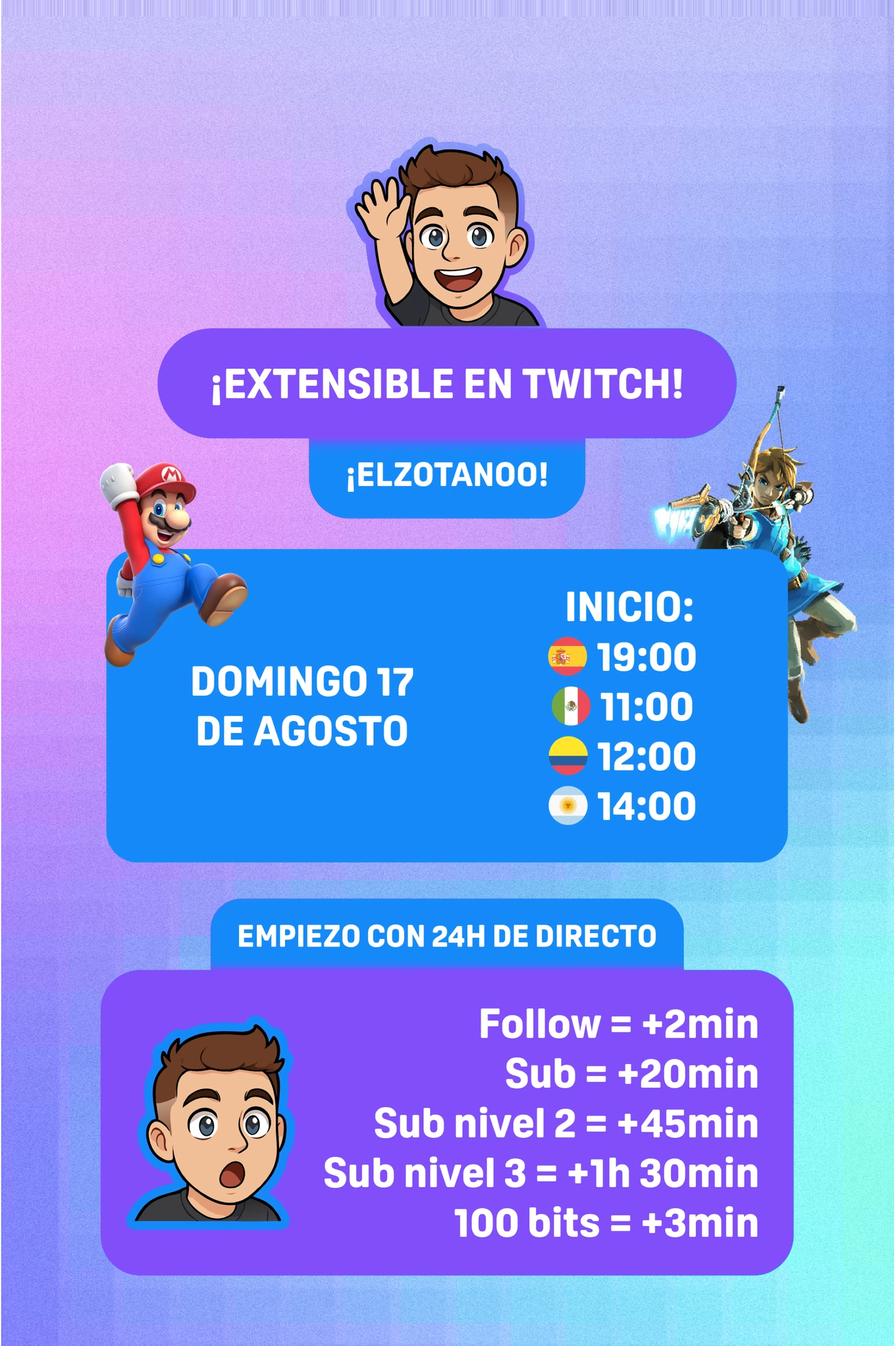 Expandable Twitch poster