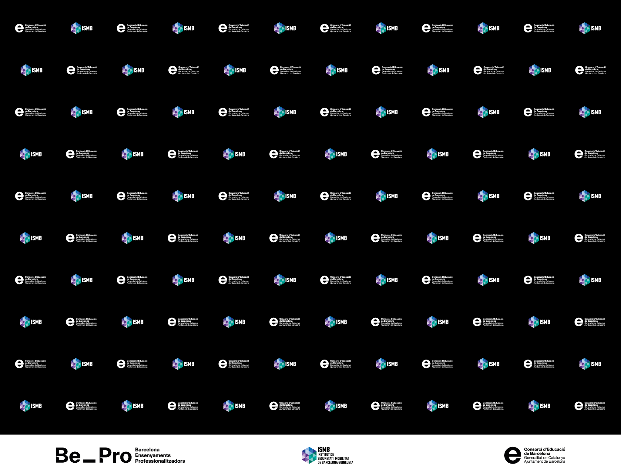 Photocall institucional de ISMB con logos